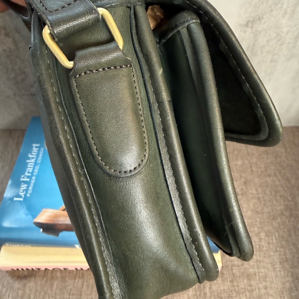 Vintage Coach Compartment Bag — Style 9850 (1990), Forest Green - Picture 5 of 15